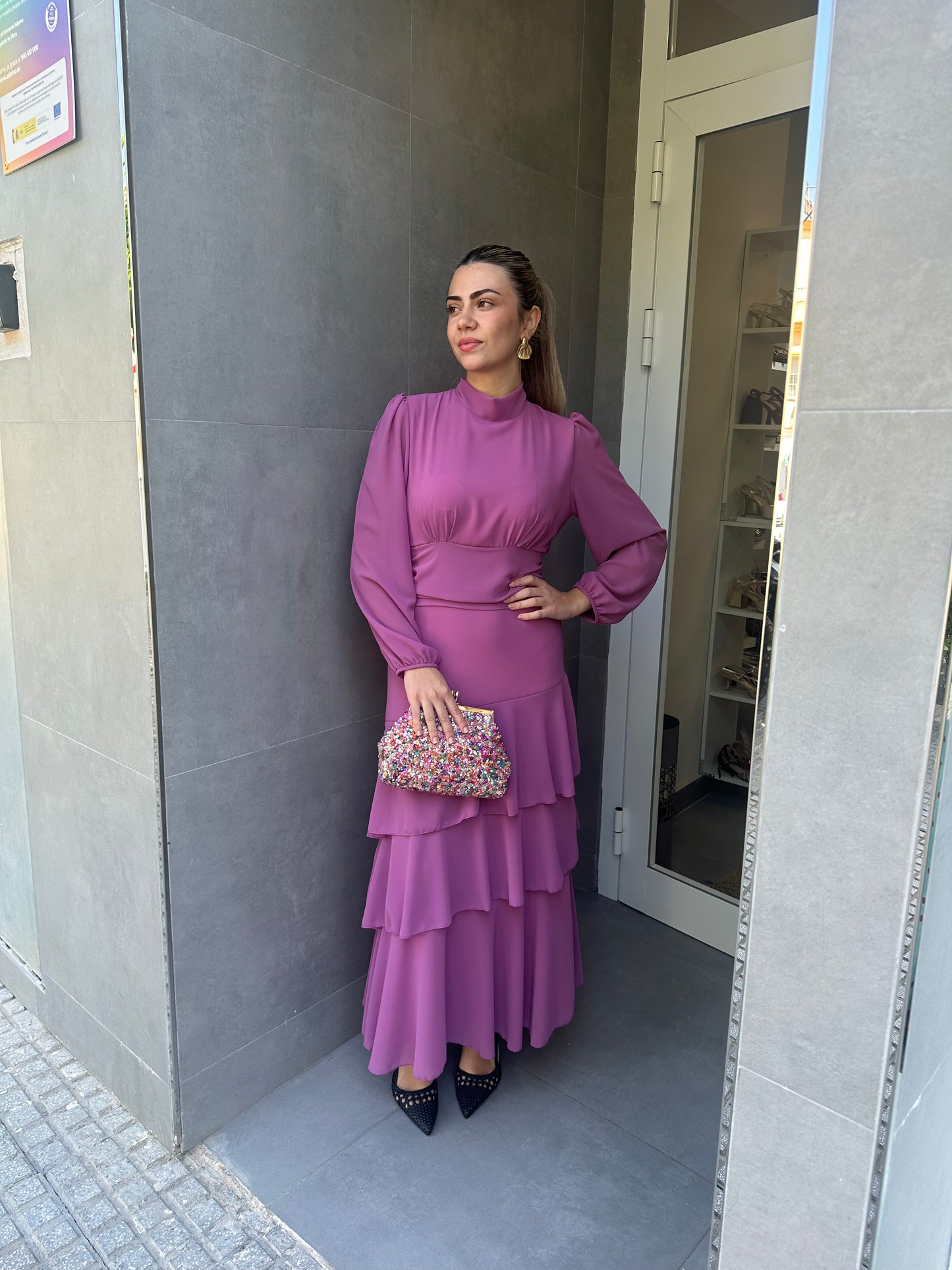 Vestido modelo Volante