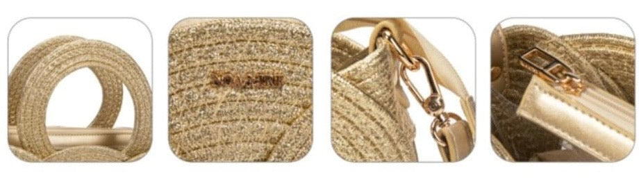 Bolso Rafia Dorado