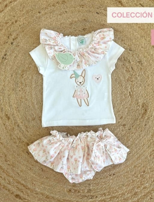 Conjunto camiseta y braguita
