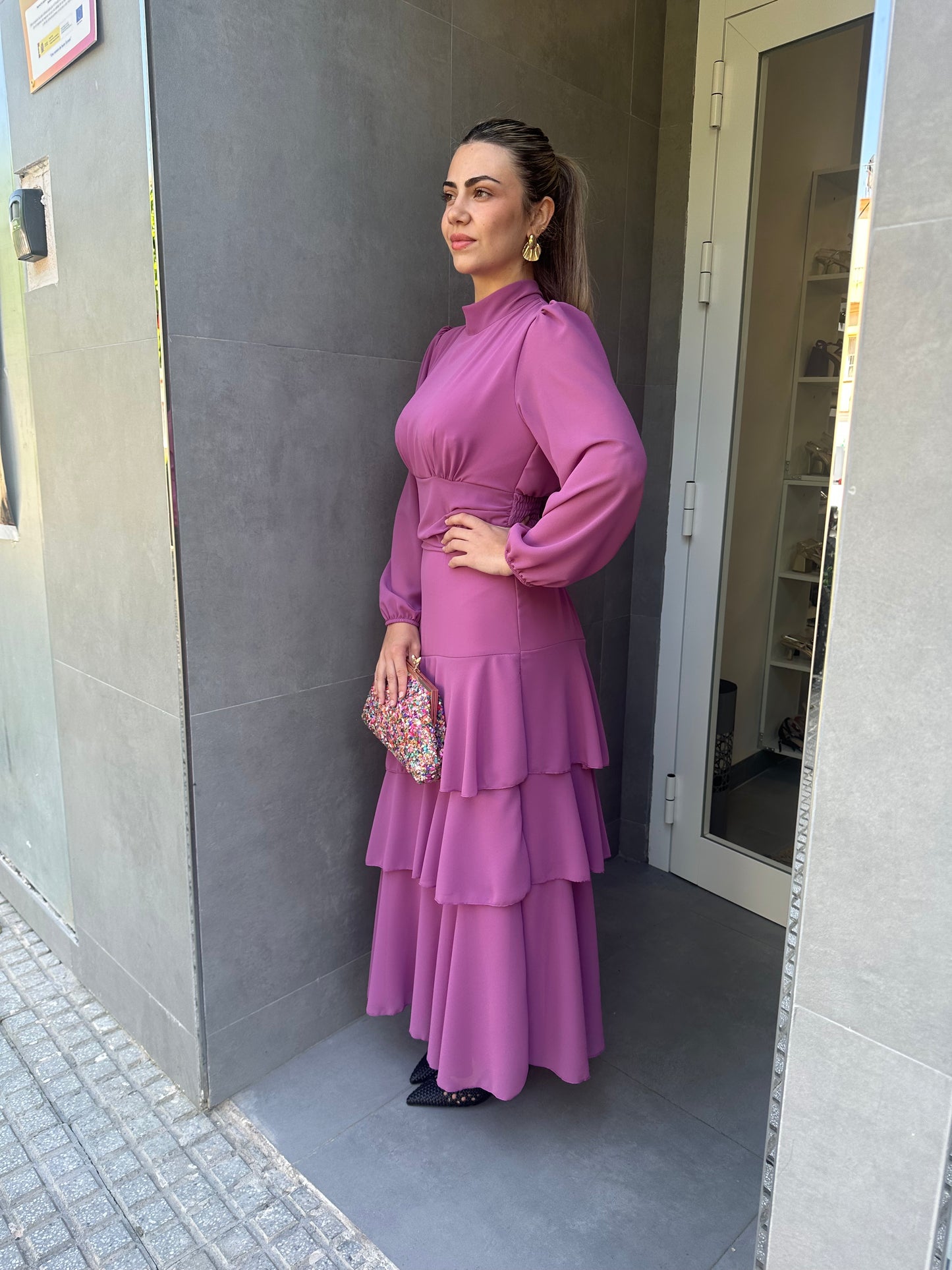 Vestido modelo Volante