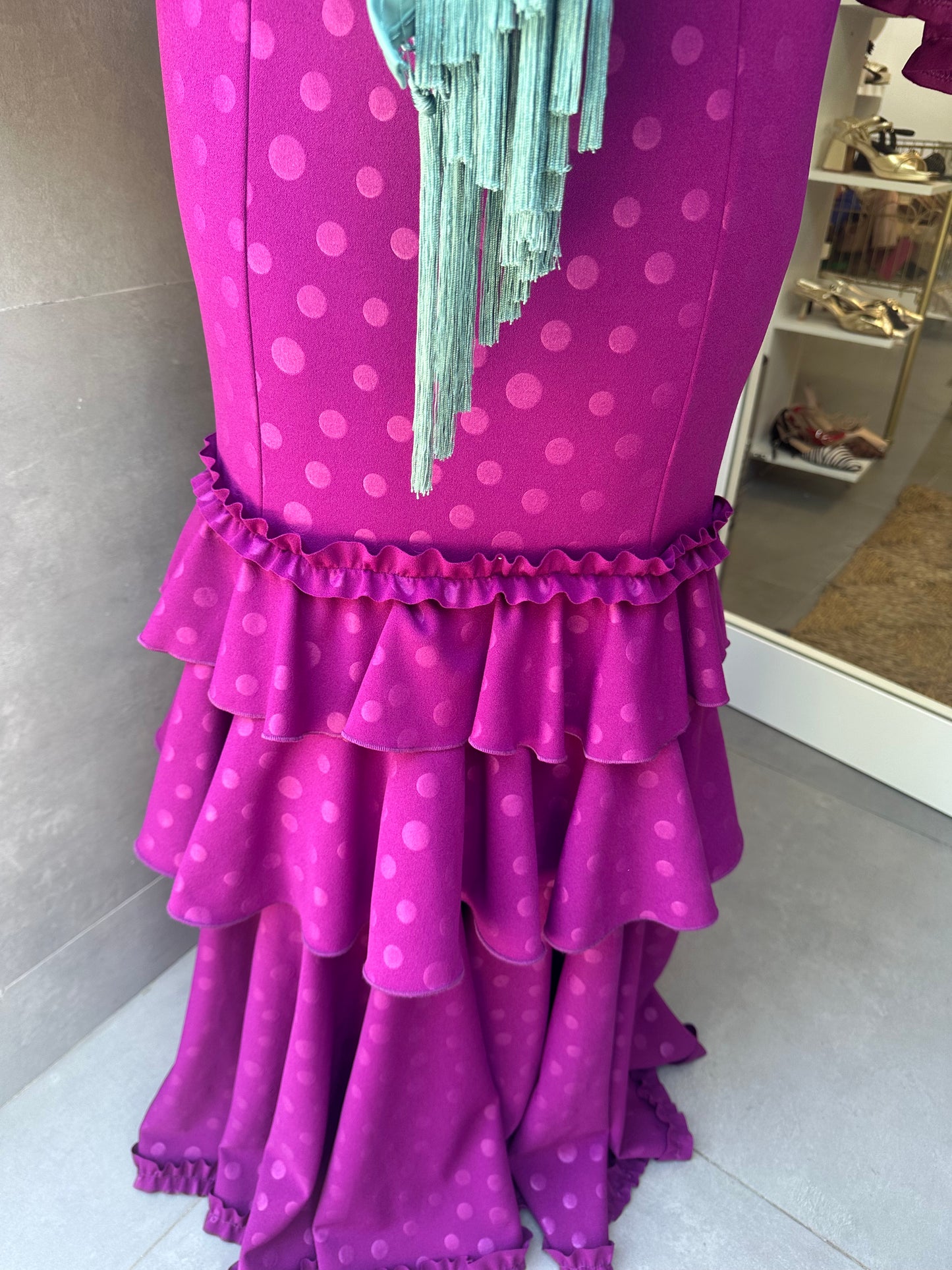 Traje de Flamenca Modelo Lunar Satinado