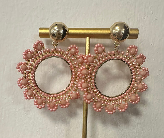 Pendientes aros  floral