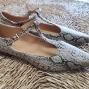 zapato plano serpiente