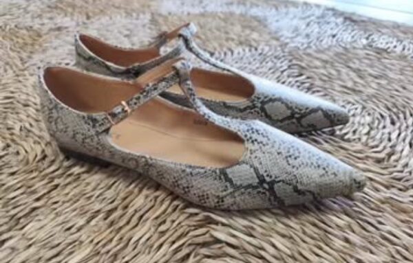 zapato plano serpiente