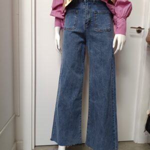 PANTALON VAQUERO CON LICRA PIERNA ANCHA